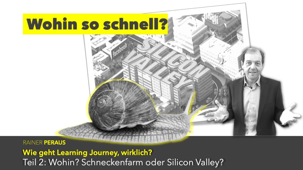 Stellen Sie sich vor, Sie wollen mit Ihrer Organisation in der Digitalen Revolution ab jetzt ganz vorne mit dabei sein und planen eine Learning Journey ins „Valley“! Quengelige Zwischenfrage: Was brauchen Prozesse fundamentaler #Erneuerung, wie sie die digitale #Transformation, aber ebenso neue Formen der Zusammenarbeit, der #Selbstorganisation, #Agilität oder #NewWork darstellen, am dringendsten? Richtig! Mehr Nichts!